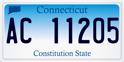 CT license plate AC11205