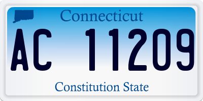 CT license plate AC11209