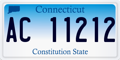 CT license plate AC11212