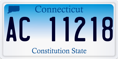 CT license plate AC11218