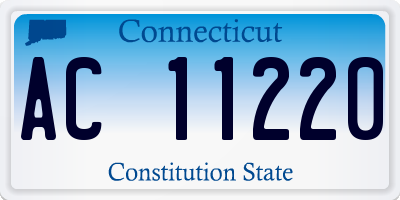 CT license plate AC11220
