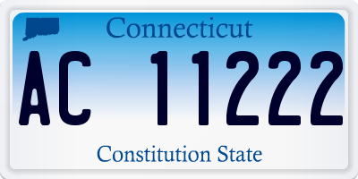 CT license plate AC11222