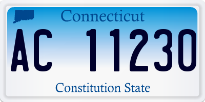 CT license plate AC11230