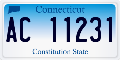 CT license plate AC11231