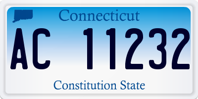 CT license plate AC11232