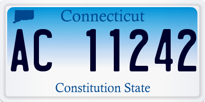 CT license plate AC11242