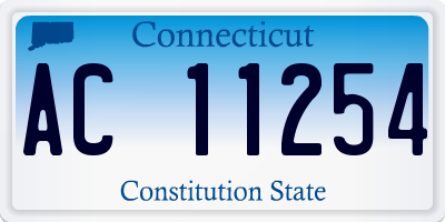 CT license plate AC11254