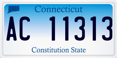 CT license plate AC11313