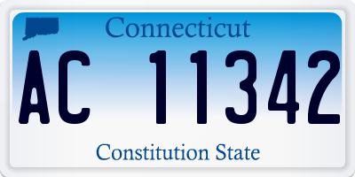 CT license plate AC11342