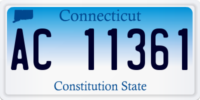 CT license plate AC11361