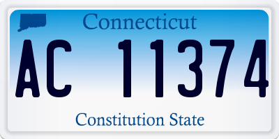 CT license plate AC11374