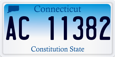 CT license plate AC11382