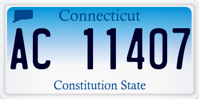 CT license plate AC11407