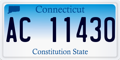 CT license plate AC11430