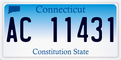 CT license plate AC11431