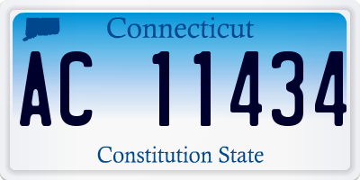 CT license plate AC11434