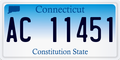 CT license plate AC11451