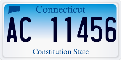 CT license plate AC11456