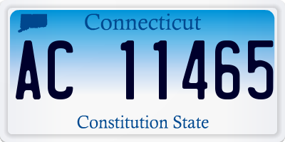 CT license plate AC11465