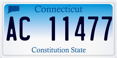 CT license plate AC11477