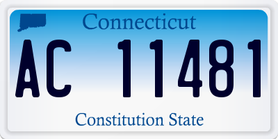 CT license plate AC11481