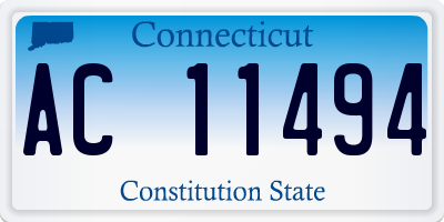 CT license plate AC11494