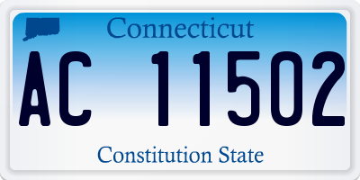 CT license plate AC11502