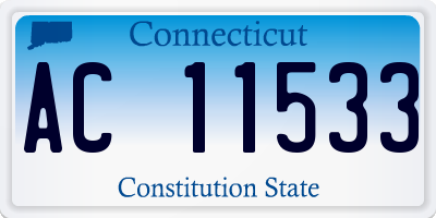 CT license plate AC11533