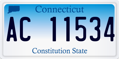 CT license plate AC11534