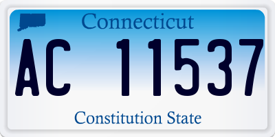 CT license plate AC11537