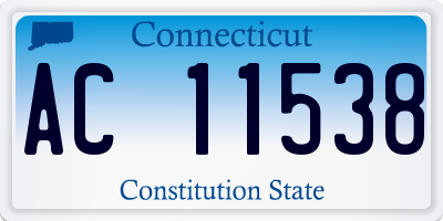 CT license plate AC11538