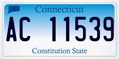 CT license plate AC11539