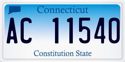 CT license plate AC11540