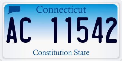 CT license plate AC11542