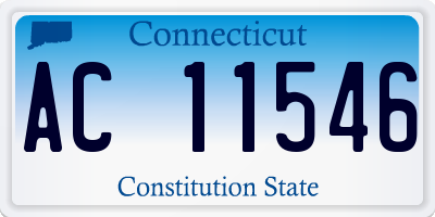 CT license plate AC11546