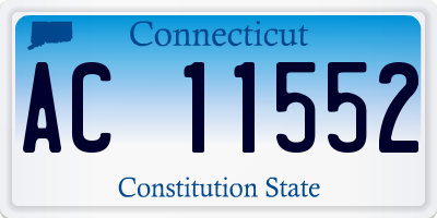 CT license plate AC11552