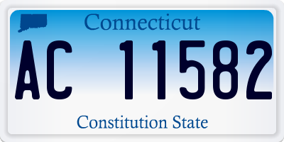 CT license plate AC11582