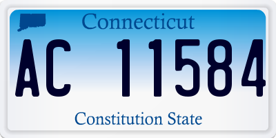 CT license plate AC11584