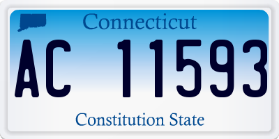 CT license plate AC11593