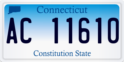 CT license plate AC11610