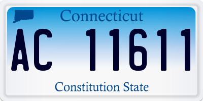 CT license plate AC11611