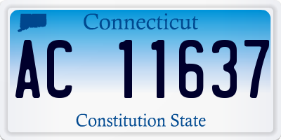 CT license plate AC11637