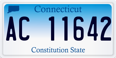 CT license plate AC11642