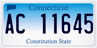 CT license plate AC11645