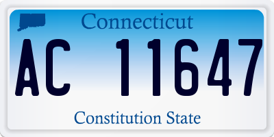 CT license plate AC11647