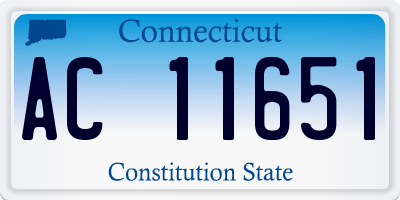 CT license plate AC11651