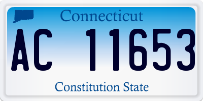 CT license plate AC11653