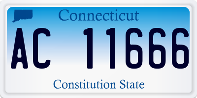 CT license plate AC11666