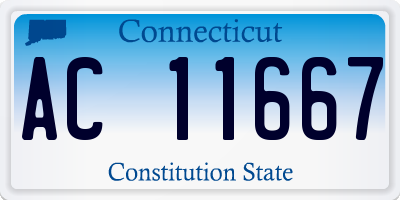 CT license plate AC11667