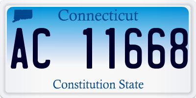 CT license plate AC11668
